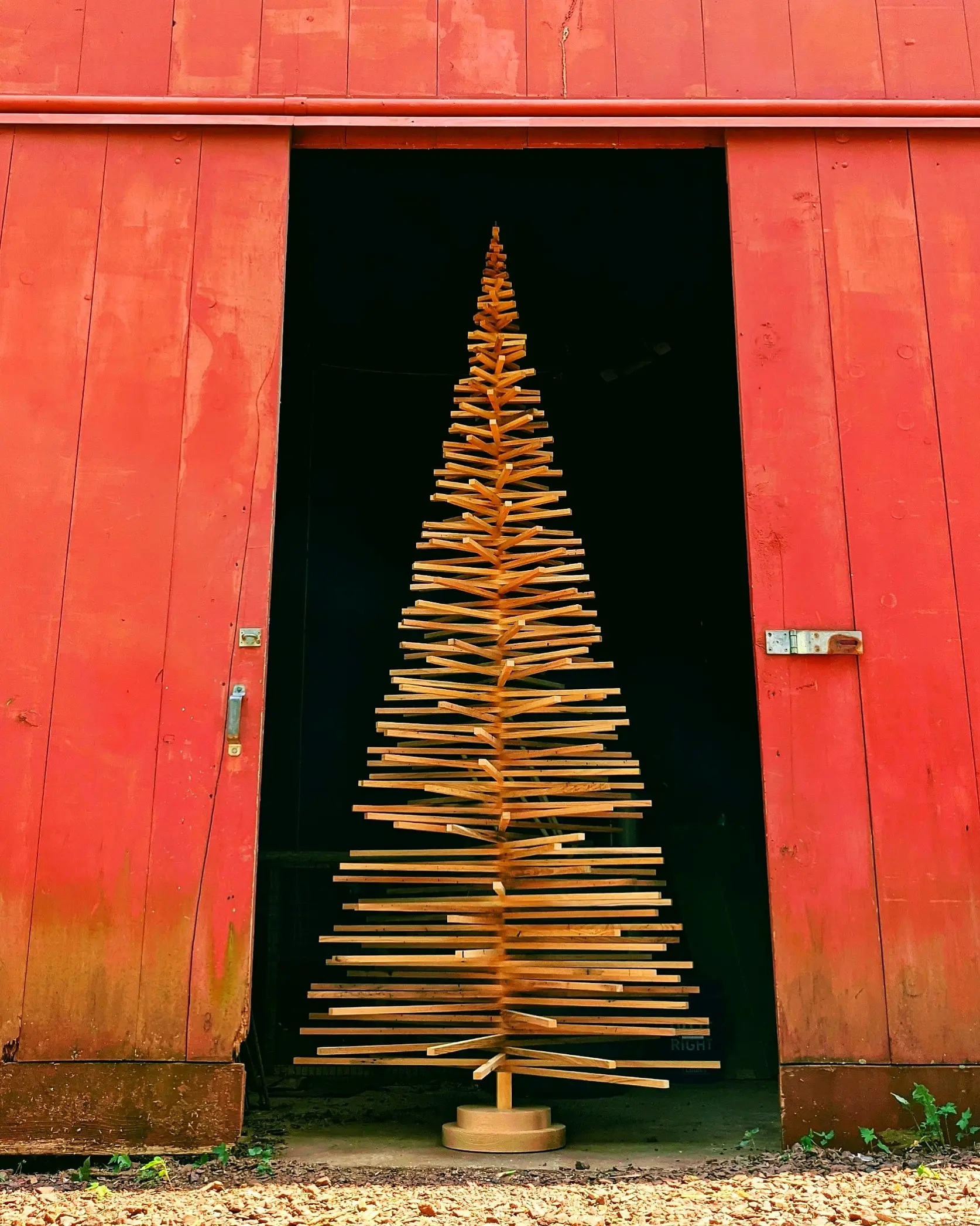 RECLAIMED AMERICAN CHESTNUT Square Branch Tree, 1FT-8FT