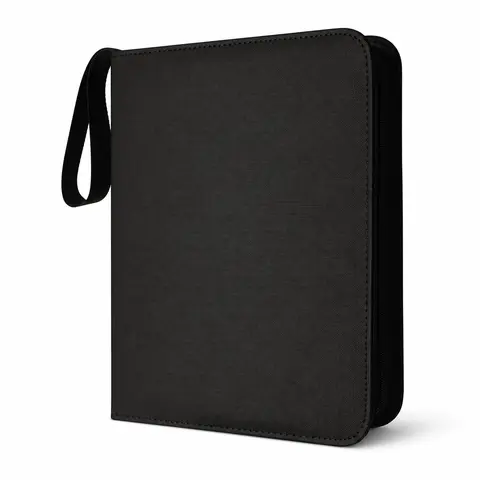 4 Pocket Toploader Binder | 144 Pocket Portable Trading Card Holder Album for Sports Cards, Gaming Cards, TCG & Collectibles, Black