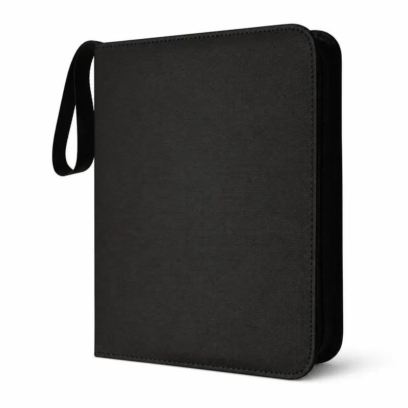 4 Pocket Toploader Binder | 144 Pocket Portable Trading Card Holder Album for Sports Cards, Gaming Cards, TCG & Collectibles, Black