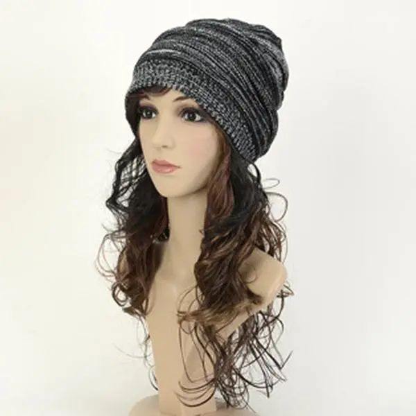 Two tone thousand layer pleated hat, warm cover, pile hat, hip-hop street dance hat, knitted woolen hat