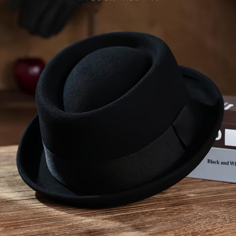 Be brave to climb outdoorsGentleman'S Flat- Hat, Street Fashion, Flat- Jazz Hat, Dad'S Rolled-Edge Flat- Hat, British Style Pork Pie Classic Hat.