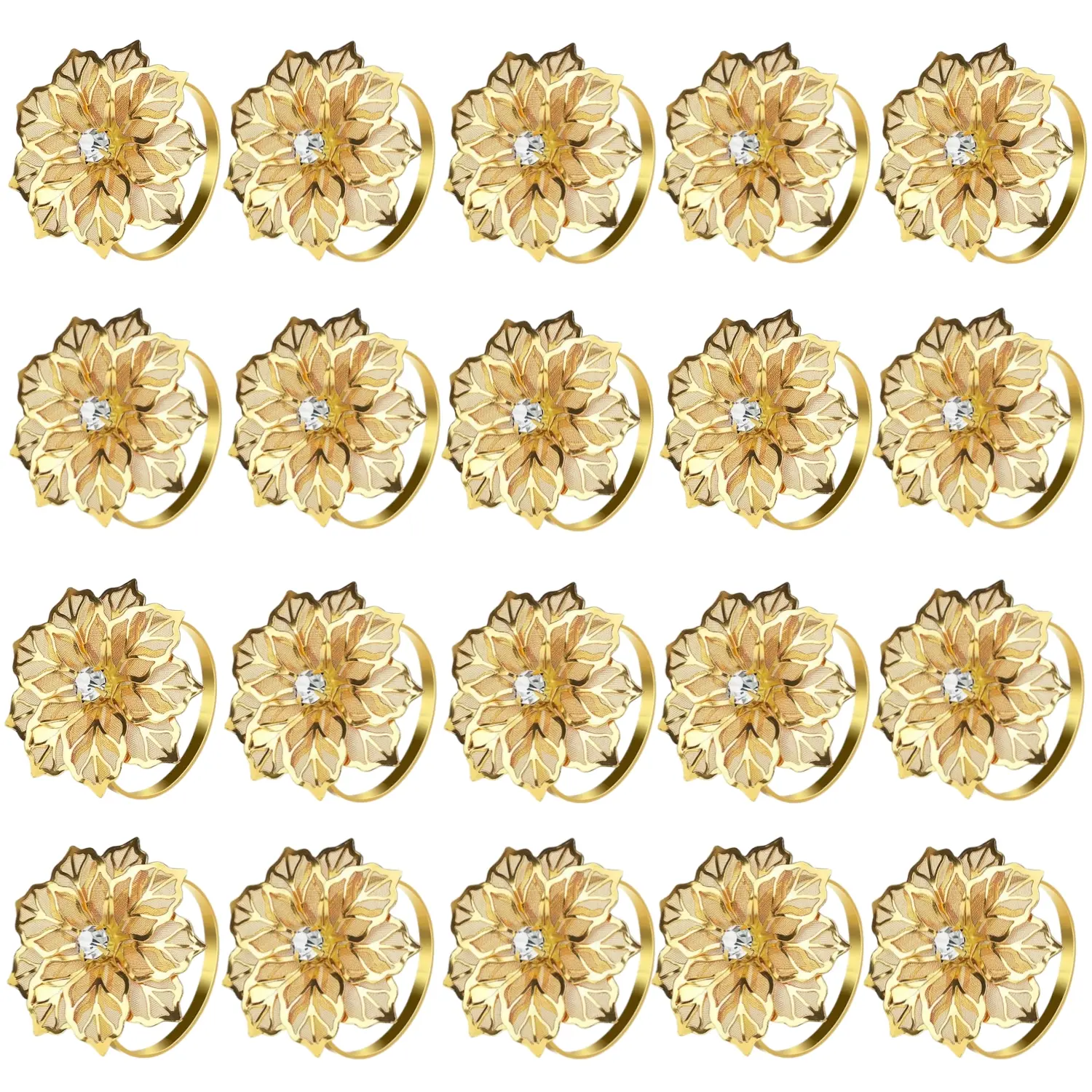 A Set of 20/8 Pcs Elegant Golden Napkin Rings,Metal Napkin Buckles Perfect For Weddings Parties Holidays Fashion Delicate Serviette Holders Buckles Table Decorations Christmas Favor,Hand Tools Kits