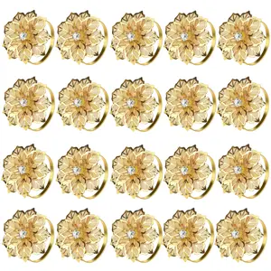 A Set of 20/8 Pcs Elegant Golden Napkin Rings,Metal Napkin Buckles Perfect For Weddings Parties Holidays Fashion Delicate Serviette Holders Buckles Table Decorations Christmas Favor,Hand Tools Kits