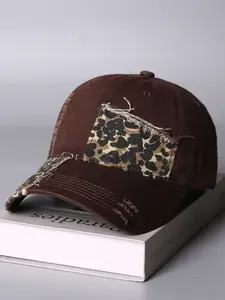 New Leopard Print Baseball Cap for Women & Men, Street Style Large Brim Snapback Hat, Fashionable Face-Slimming Unisex Design, High Quality Hat
