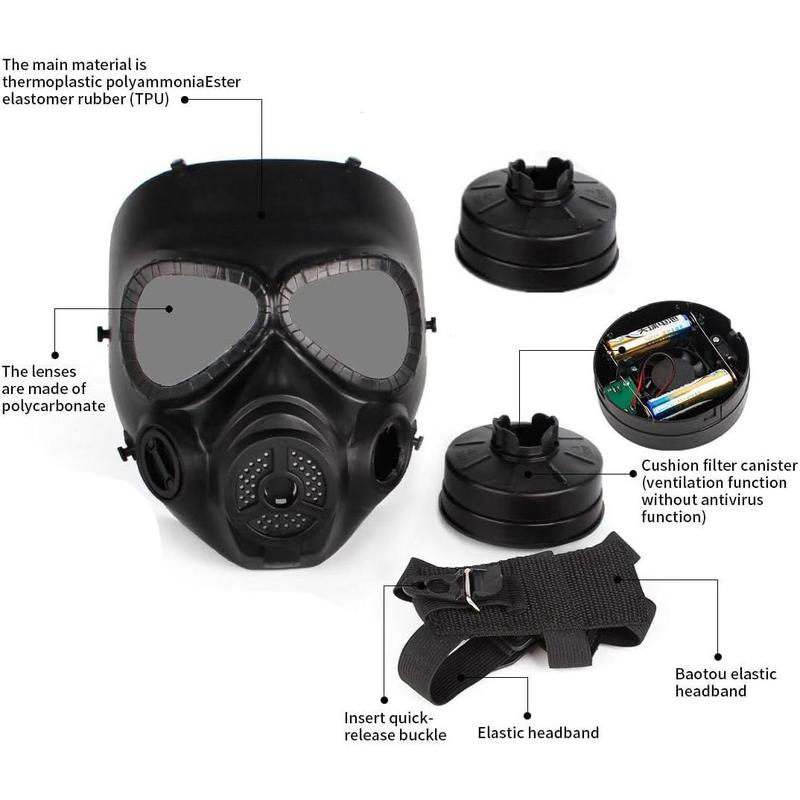 Full Face Airsoft Gas Mask M88 Helmet Tactical Skull Game Mask for BB Gun Cosplay Costume Halloween Masquerade
