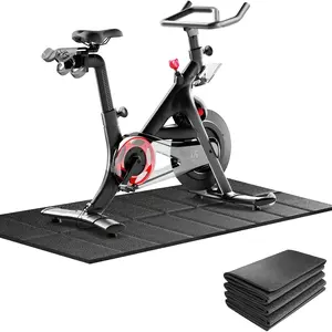 Fitness Mat That Is Resistant to Slipping And Wear,Walking Pad Mat for Carpet, Treamill Mat for Hardwood Floors, High Density, Shock Absorption, 0.2" Thickness, Folable, Heavy Duty Exercise Equipment Mats for Home Gym Workout-Black,56"×25"