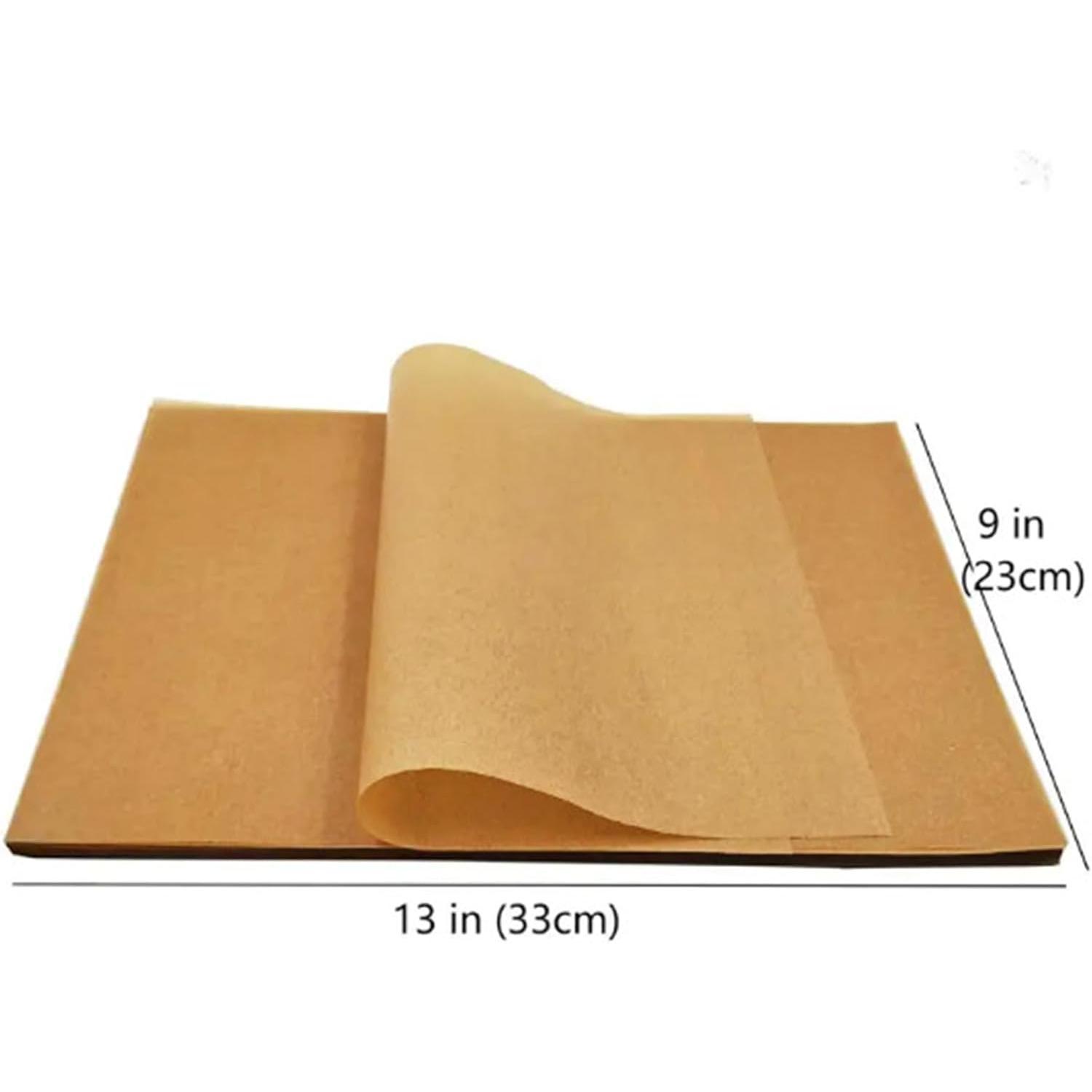 Unbleached Parchment Paper Sheets for Baking,Parchment Paper for Baking Brown Baking Paper(100Pcs)