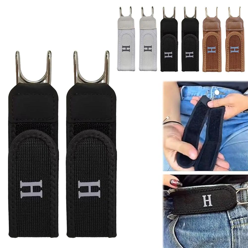 new 2 Pieces Metal Hook Elastic Tactical Belt, No Buckle Belts For Men Women, Adjustable Belts Without Holes, No Hole Buckleless Belt Hooks, Adults Invisible Waist Strap For Outdoor Work Travel Casual，unique surprise gifts for man adults