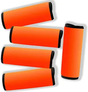 Luggage Handle Wrap 5pcs Pack Neon Luggage Tags/Identifiers Bright Luggage Markers Airport Travel Accessories for Luggage/Suitcase Fluorescent Orange