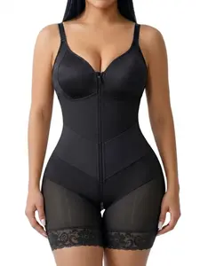 1 Count Women's V Neck Full Body Shaper, Colombian Shapewear, Fajas, Featuring V Shaped Waist Belt Bodysuit, Double Compression Design with Adjustable Shoulder Straps, Soft Fabric Tummy Control Butt Lifting Shapewear, Ideal for Daily Outfits & Casual