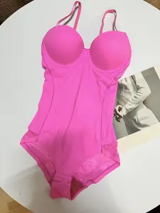 Brightly Colored Strapless Bra Bodysuit, Slimming Waist Trainer, Buttoned Back, Casual Women's Underwear, All Seasons Shapewear, Womenswear