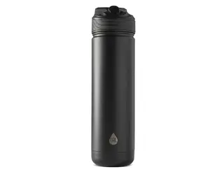 Black Stainless Steel Ranger Water Bottle with Easy Sip Straw - 26 fl oz Bottled Drinkware Flasks