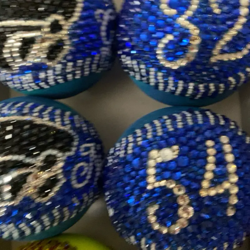 Custom Bedazzled Softball