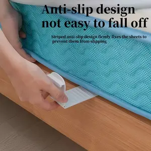 4pcs Bed Sheet Fasteners, Anti-Slip Design, Invisible and Aesthetic, Adjustable Angle, Suitable for Various Mattresses, Keeps Sheets Smooth, Locking Sheet Fasteners, Bed Sheet Grippers