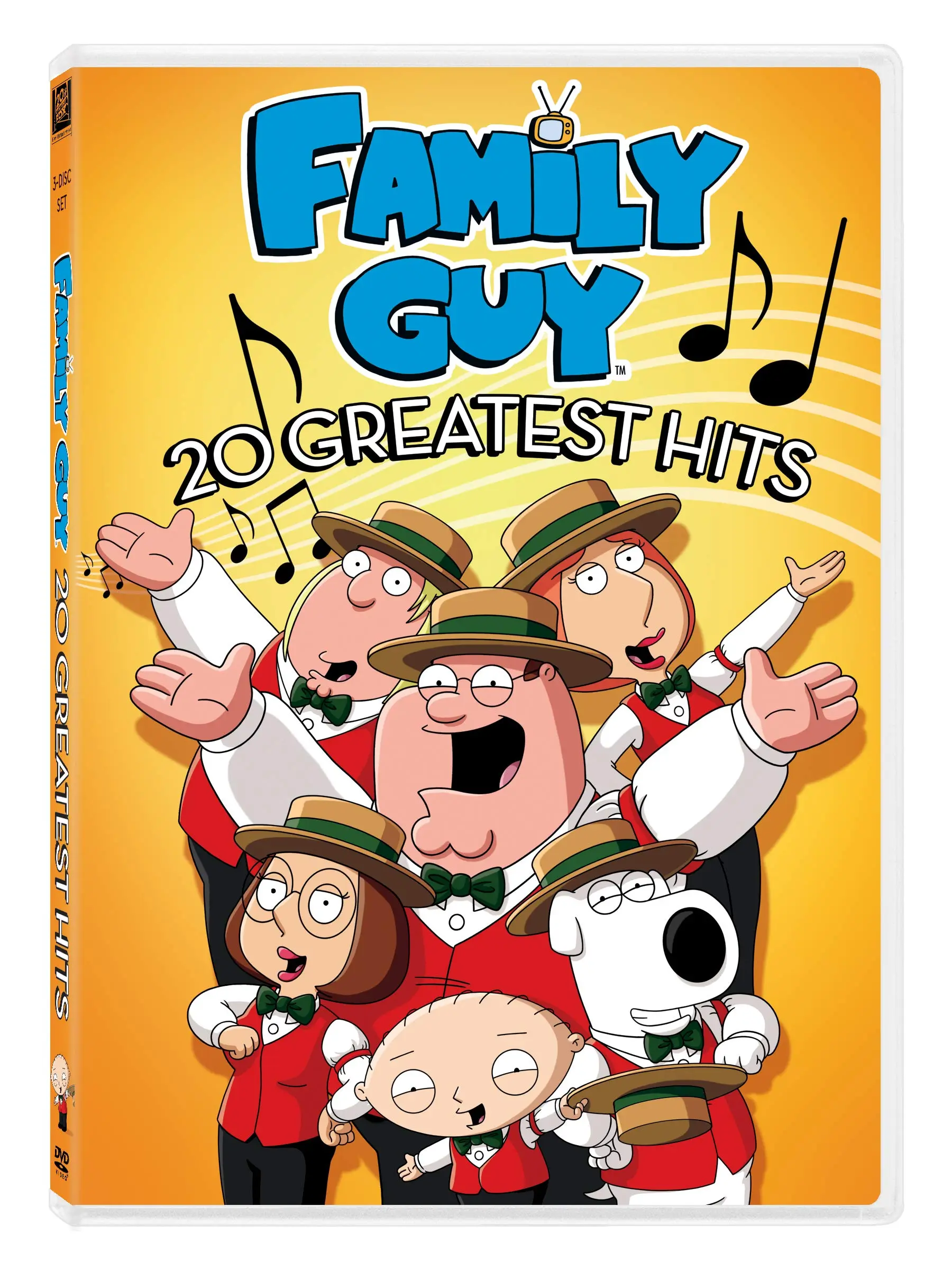 Family Guy 20 Greatest Hits DVD - 20th Anniversary Edition, 20 Song-and-Dance-Filled Episodes, English Language, Lyric Videos