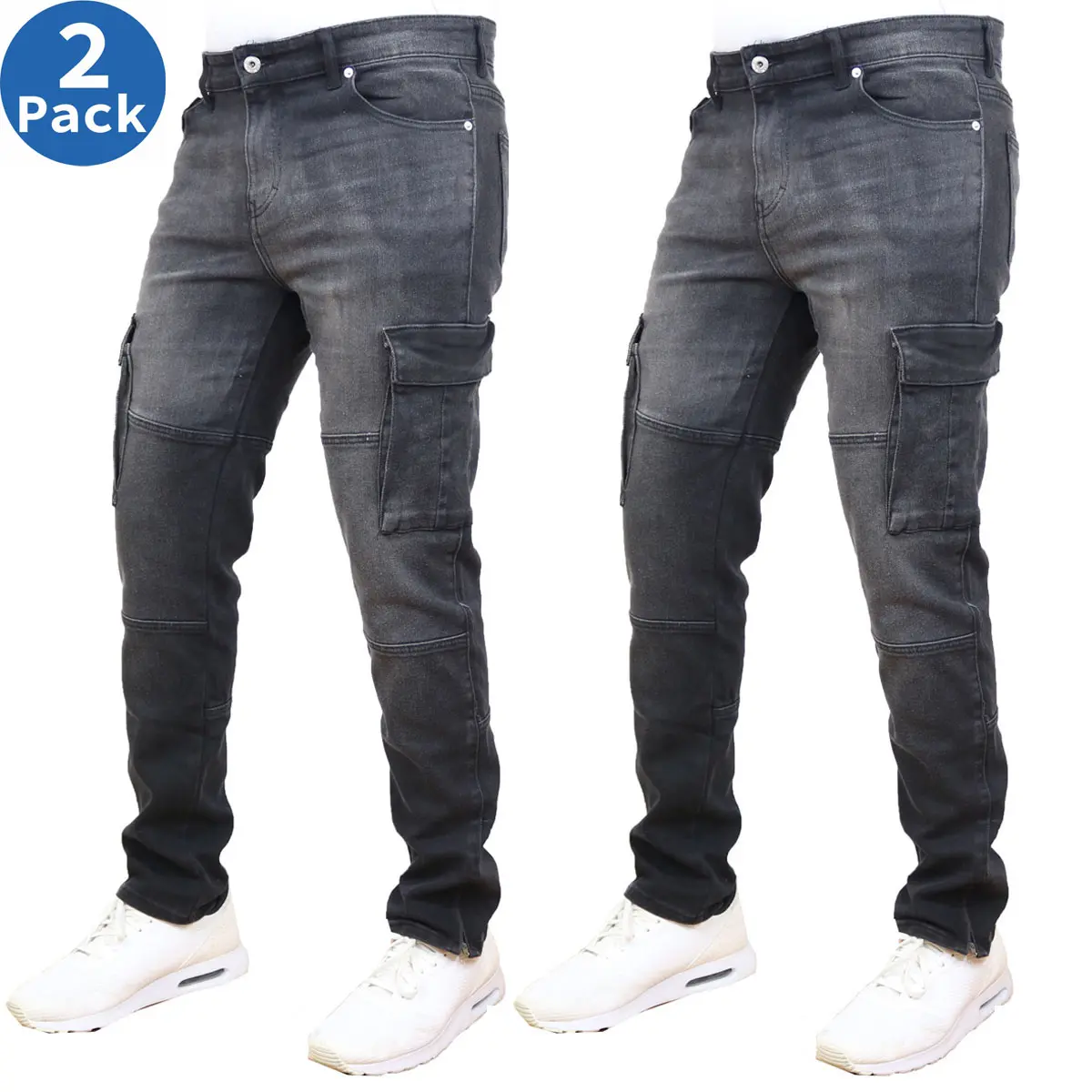 (2 Pack) Black-Black