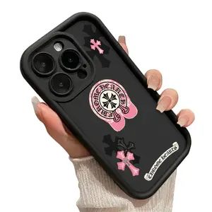 Punk Cross Badge Phone Case for iPhone 17 AIR 17 PRO 16 PRO 15  PRO MAX  14 PLUS 13 PRO 12 11 PRO XS MAX X XR Samsung Galaxy S25 Ultra S24 S23 S22 Plus Shockproof Protective Cover Full Protection Anti-Drop, Accessories, Smartphone