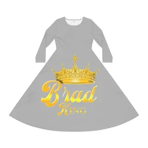 Women's Long Sleeve Dance Dress — 'Brad King' Gold Crown Performance Gown