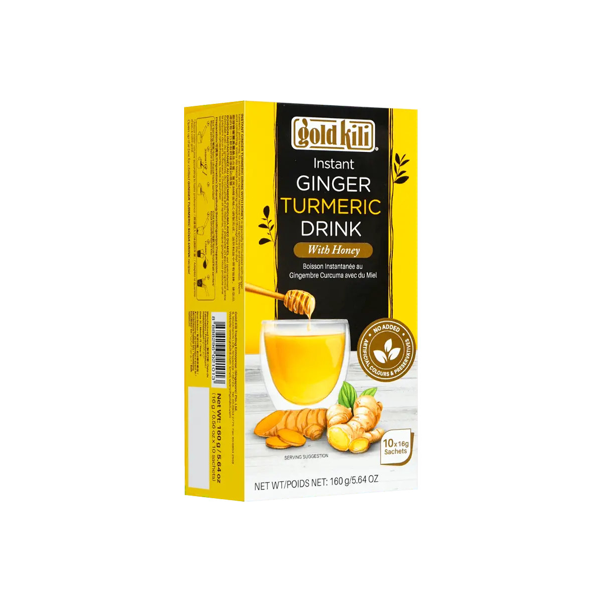 GOLDKILI Instant Turmeric Tea 16g x 10 Sachets - Refreshing & Warming Stomach Soother