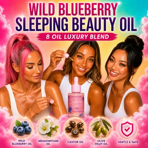 SKIN SUPERVISION Wild Blueberry Scent TapeTox Remover Oil - Blueberry & Castor Olive Moisturizer, Cosmetic Body Care Oil for Restoring Nourished, Hydrated, Firm, Lifted, Smooth, Dewy Glowing Skin, Wrinkle & Collagen Support