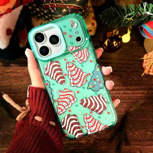 Christmas Tree Phone Case for iPhone 17Pro Max Air 16 15Plus 14 13 12 11, Two-color TPU, Shockproof Drop, Protection Durable, Christmas Gifts for Girls.JL28