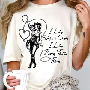 I Like Whips and Chains FRONT ONLY Jessie Concert Tshirt country Western