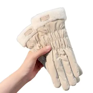 2-Pack New Fashion Autumn Winter Warm Gloves for Women, Fleece-Lined and Thickened, Winter Outdoor Cycling Sports Windproof Touchscreen