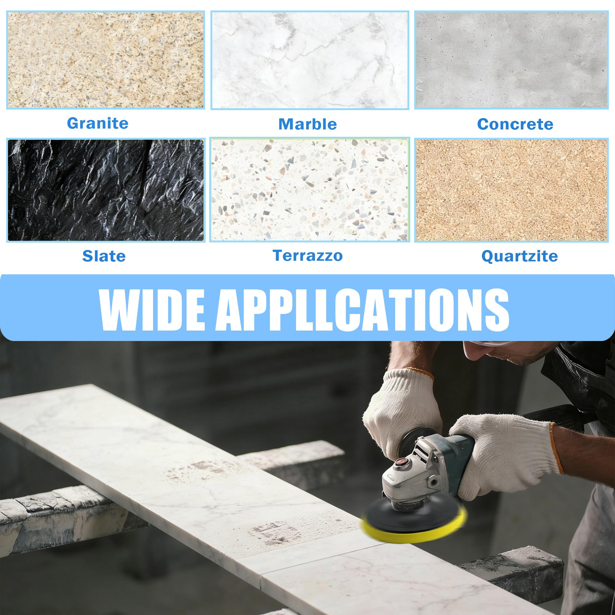 Diamond dry grinding pads for tile stone polishing edge grinding marble granite concrete floor resurfacing flexible hook and loop backing for angle grinder sharp durable