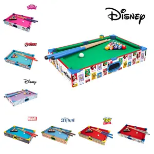 Officially Licensed Multi-IP Wooden Tabletop Pool Table Mini Billiards Set Character Collection for Kids & Families Compact Portable Arcade Game