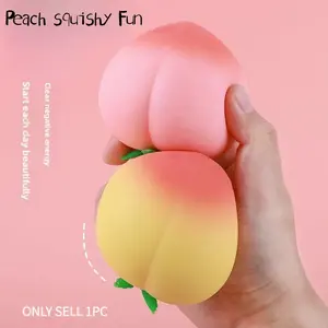 Simulated peach stress-relief toy, creative stress-relief simulated peach gadget, large peach soft toy, soft slow-rebound stress-relief toy, suitable for adults and children, holiday gift Squishies, Stress Relief Gadgets