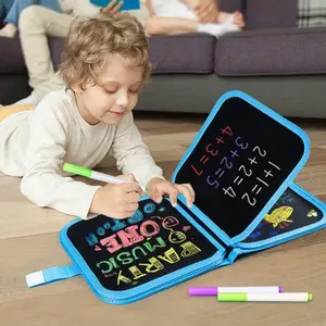 Dinosaur-Pattern Erasable Graffiti Book Set, 1-Set Waterproof Magic Painting Book with Marker Pen & Wipe, Creative Writing & Painting Set for Boys & Girls, Writing Board