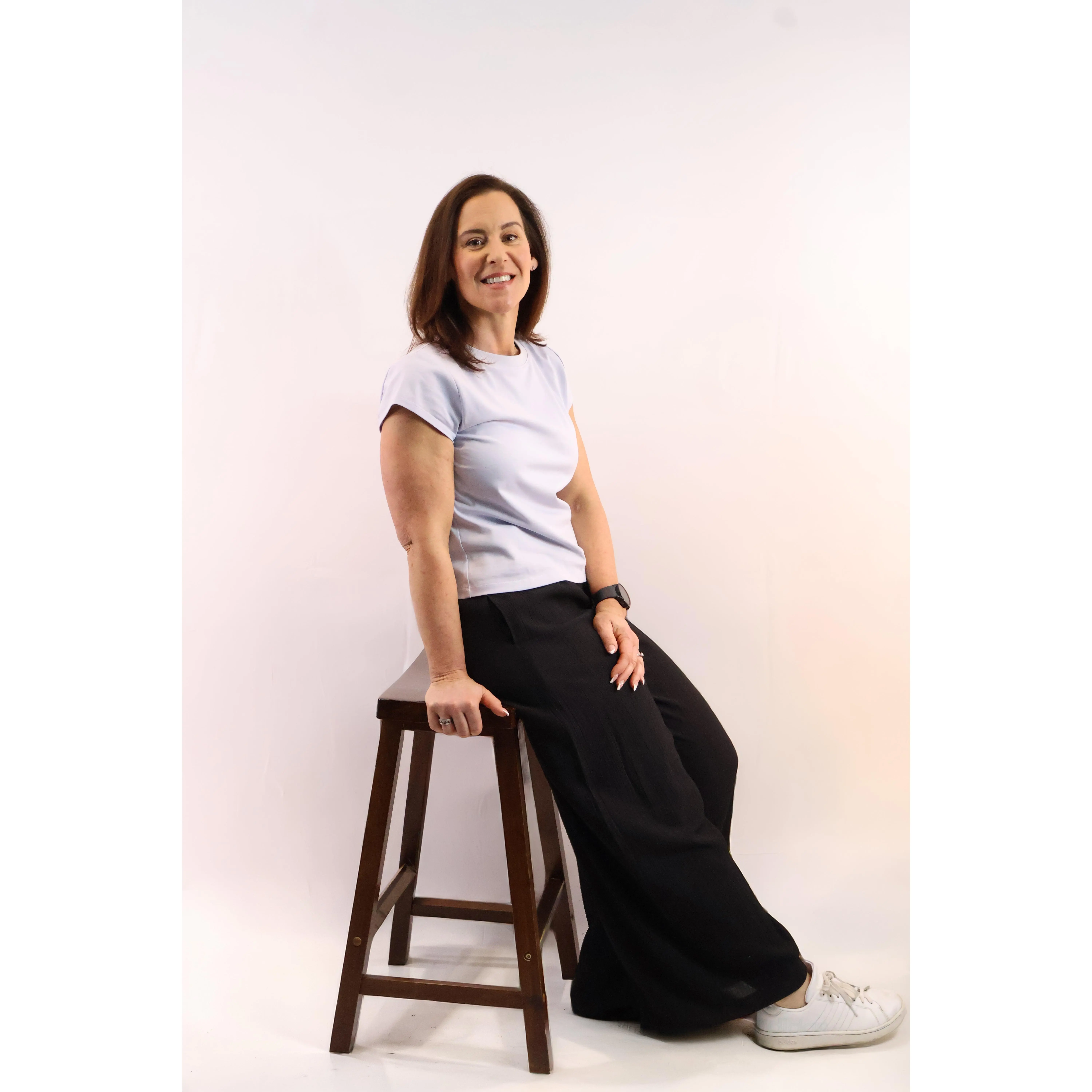 Women's Crinkled, Elastic-Waist Casual Pants for Daily Wear