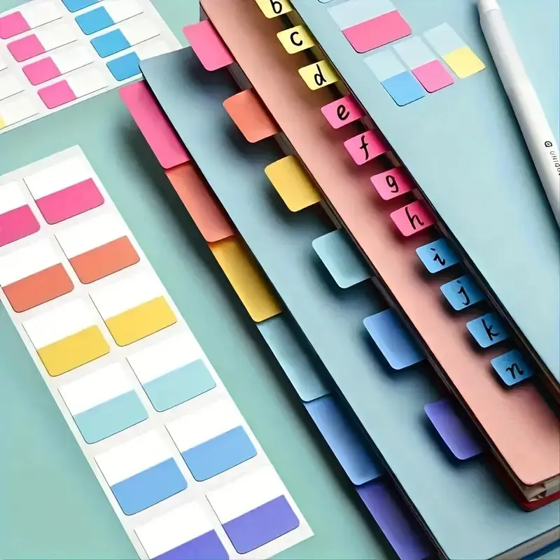 3Set(720 Sheets) Colorful Writable Index Stickers Multi-Purpose Page Markers Index Tabs with Alphabet Labels for Organizing Files Books,Document Organization Vibrant Index Stickers