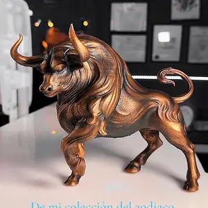 Tauro Zodiac Sign 3D Print Collectible Item for Astrology Enthusiasts and Modern Collectors Gold Finish