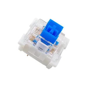 OUTEMU Medium-Low Profile Blue Switches, 3 Pin 1.6mm Travel Distance Thiner Tactile & Clicky Key switches - 20 Pack - Cherry MX Compatible DIY Replacement Switches for Mechanical Gaming Keyboard