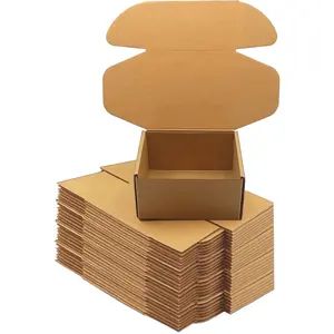6x5x3 inch Shipping Boxes,Bulk 28 Pack,Brown Corrugated Mailers Cardboard Literature Mailer Box for Packaging Business, Mailing,Moving and Storage,Small  Boxes for Wrapping Mailing Present