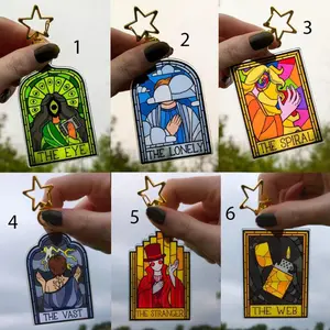 Spooky Archives Stained Glass Acrylic Keychains