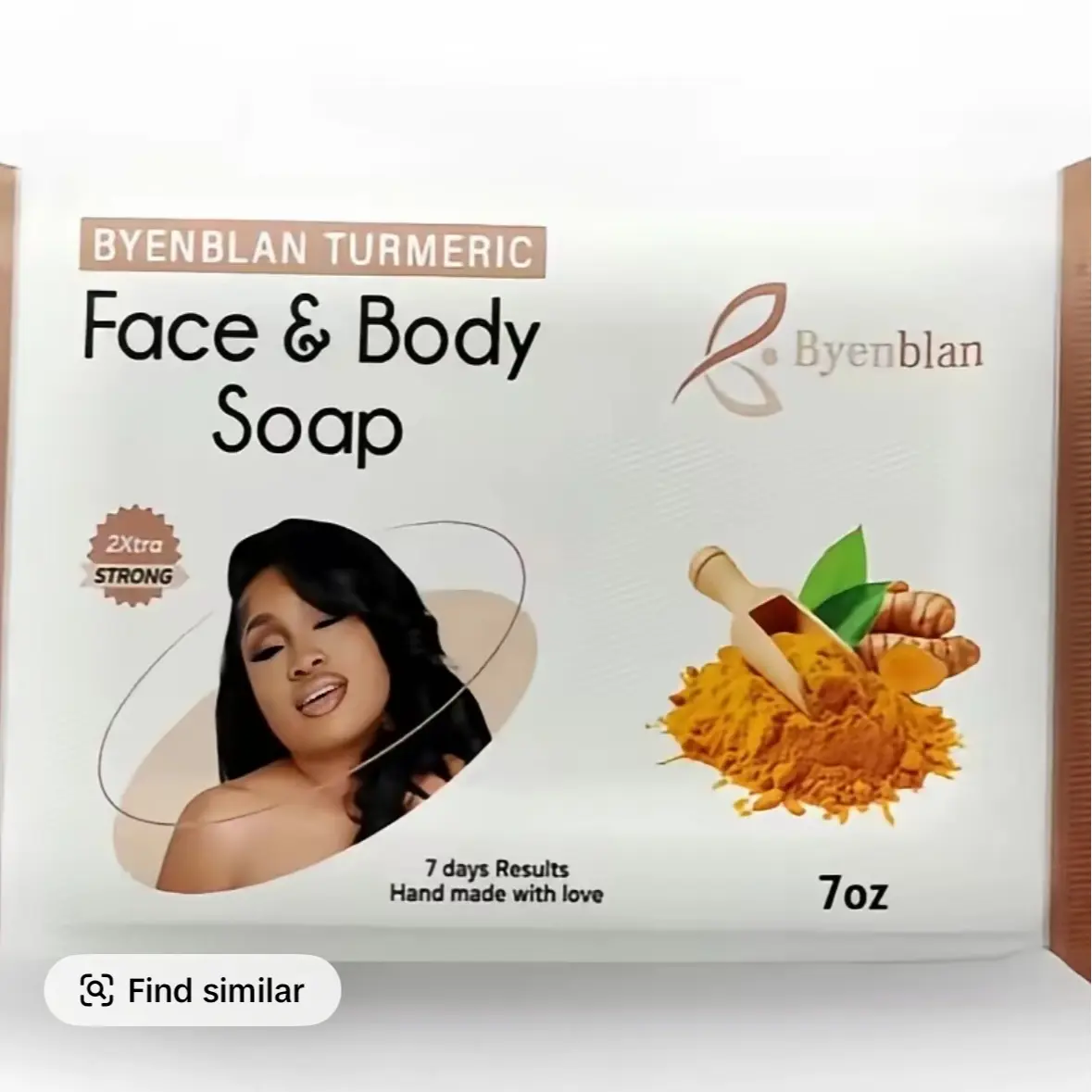 BYENBLAN 7oz Turmeric Heart-Shaped Face & Body Soap, Antibacterial Body Care Cleanser for Clear Radiant Skin