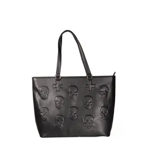 Embossed Skull Tote Bag
