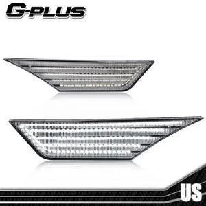 Fit For 16-21 Honda Civic Clear LED Side Marker Lights Turn Signal Lamp 2pcs Side Lights