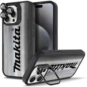 (Summer Tok)Makita Tools Aesthetic Pattern Magnetic HardTPU Tough Metal Lens Frame Film With Bracket Stand GiftSpeaker Bluetooth Camera Holder AccessoriesPhone Cases Speaker Gift Cover Protector Smartphone Protection  minimalist industrial style