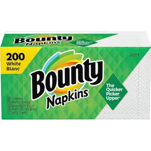 1 Pack White Paper Napkins with 200 Sheets per Pack Household
