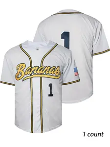 Men's Letter & Number Print V Neck Baseball Jersey, Casual Breathable Comfortable Baseball Top, Sports Tops for Daily Wear, Men's Sportswear for All Seasons
