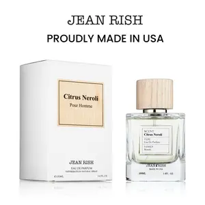 Citrus Neroli, Jean Rish, Men Perfume, Eau De Parfum (3.4 Fl Oz / 100 ml) with Mandarin Orange, Guaiac Wood, Patchouli – Long Lasting and Luxury Fragrance