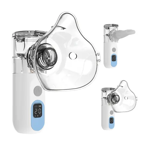 Portable Handheld USB Rechargeable Nebulizer with Rechargeable Mesh Spacer, Adult and Child Accessories, Electric Inhaler for Breathing Problems Portable Nebulizer Machine
