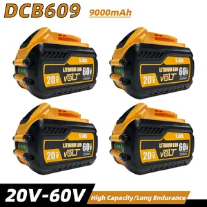 9Ah 20V/60V High Capacity Replacement Battery for Dewalt Flexvolt - DCB606/609/612/200 Compatible Lithium Ion Long Endurance