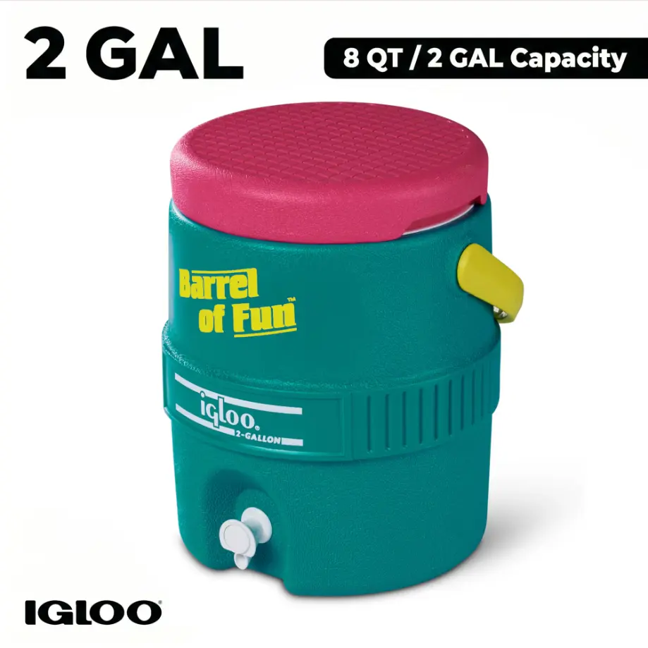 Igloo Retro Barrel of Fun 2 Gallon Jug