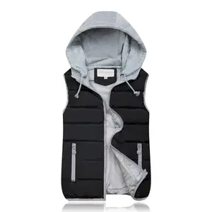 2025 Autumn and Winter New Candy Color Down Cotton Vest Plus Size Women's Hooded Cotton Vest