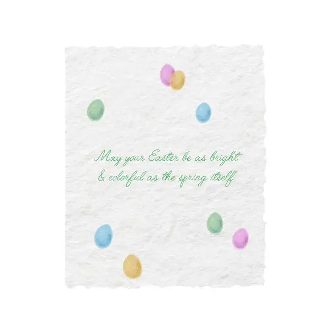 Colorful Easter | Easter Eggs Eco-Friendly Greeting Card