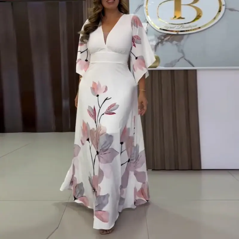 long white cotton beach dresses GILI Dress main image 0